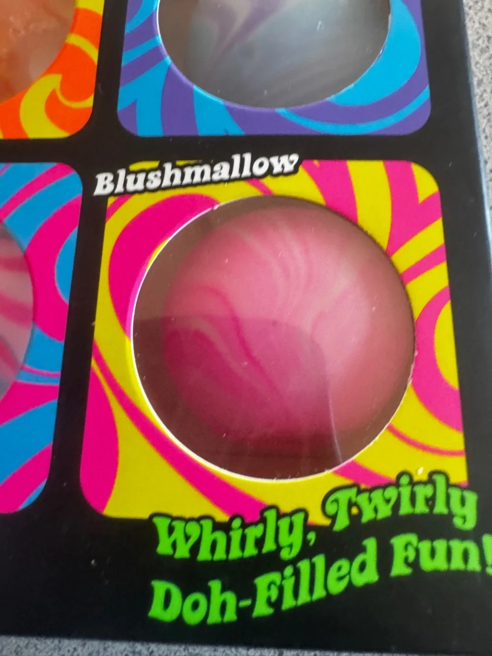 New Nee Doh teenie Swirl 4 Pack Whirly Twirly Doh-Filled Balls Squishy Fun